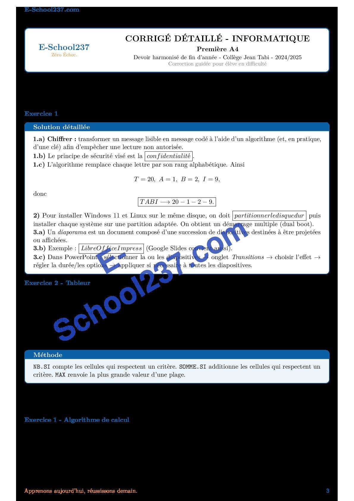 Corrige_Informatique_1ere_A4_Devoir_Harmonise_Fin_Annee_College_Jean_Tabi_2024_2025_E-School237..