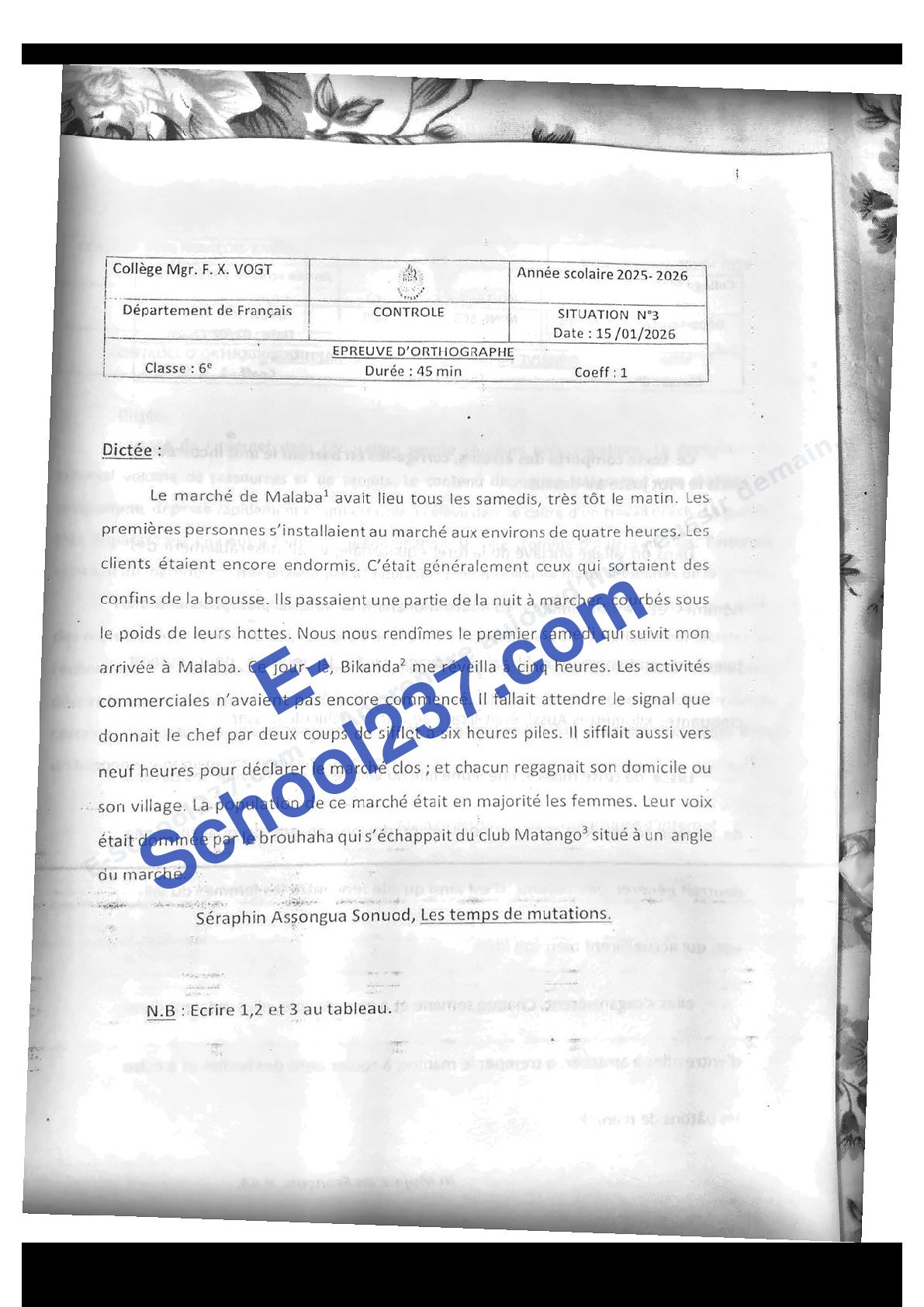 Orthographe_6e_Controle_Situation_3_15_01_2026_Vogt_E-School237.......