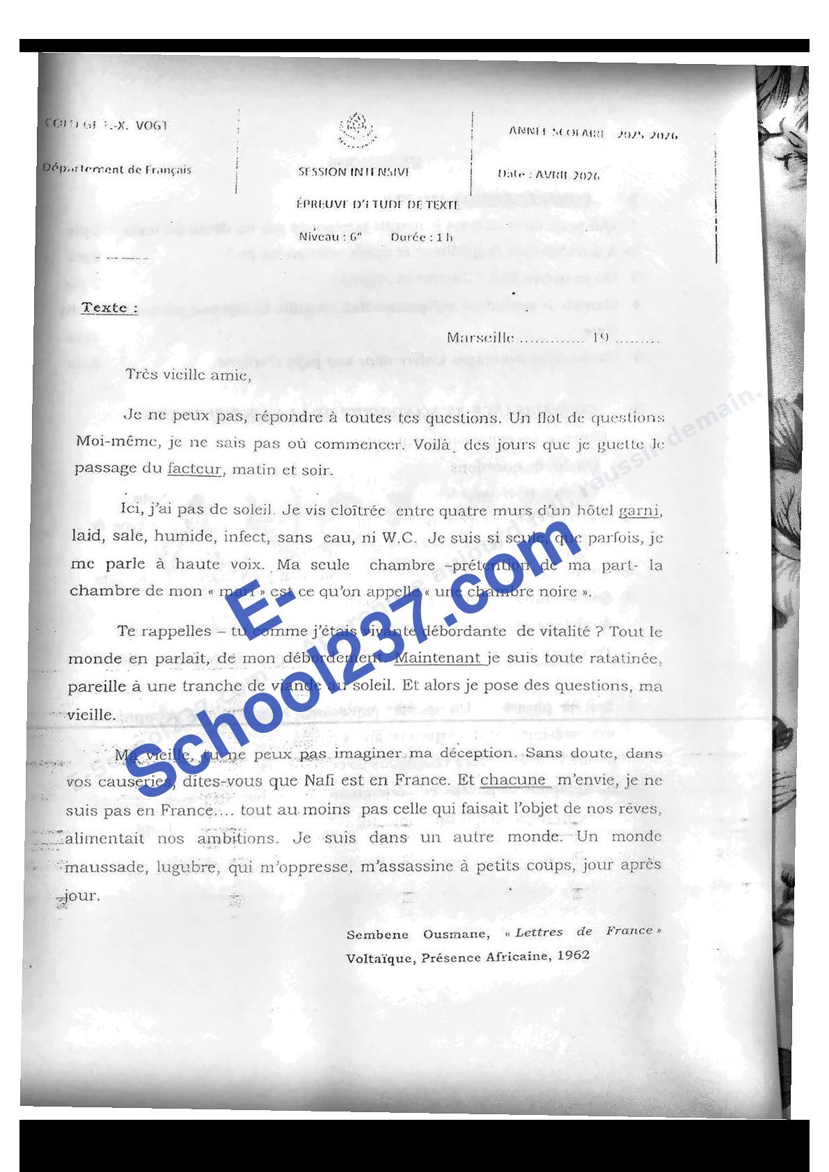Etude_de_Texte_6e_Session_Intensive_Avril_2026_Vogt_E-School237.......