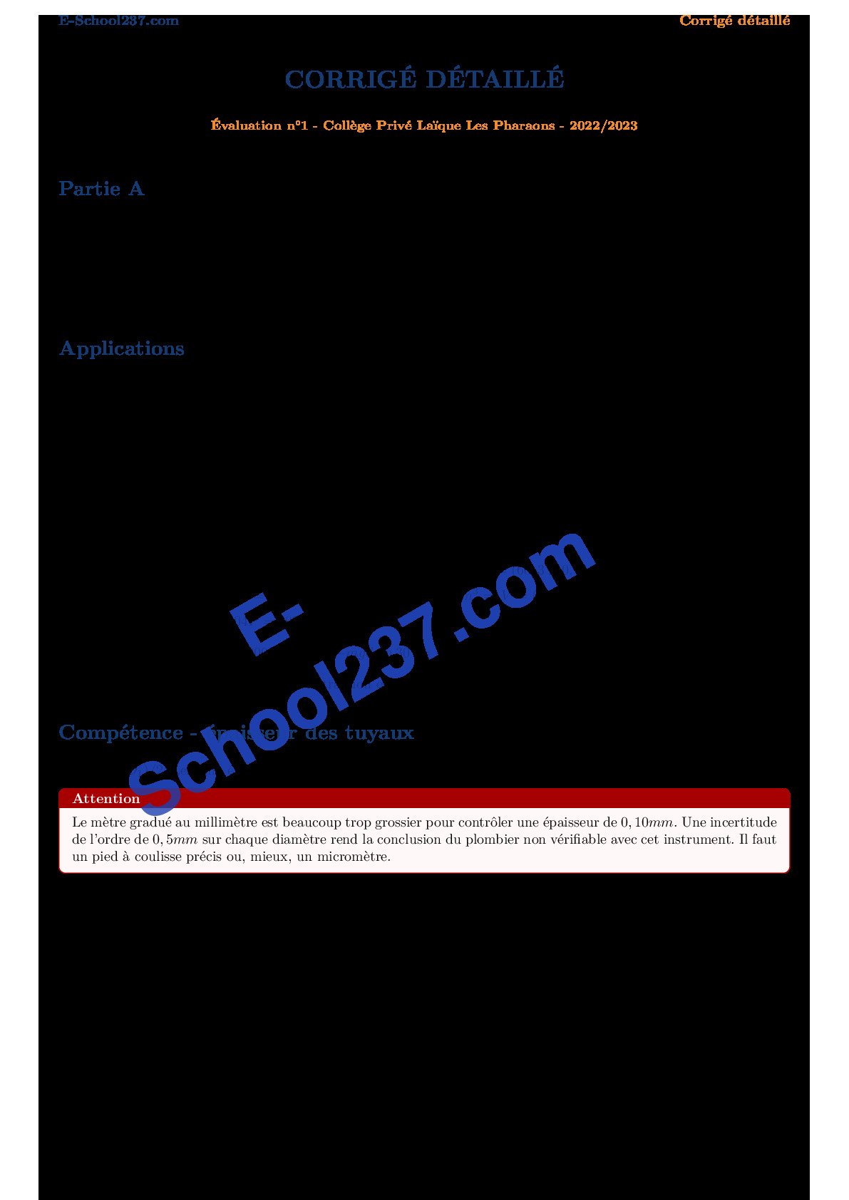 Corrige_Physique_1ere_D_Evaluation_1_College_Prive_Laique_Les_Pharaons_2022_2023_E-School237.