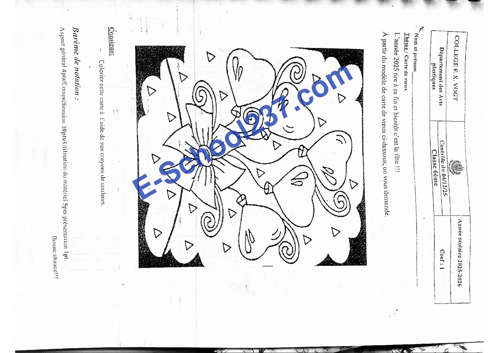 Arts_6e_Vogt_Epreuve-3_2025-2026_E-School237