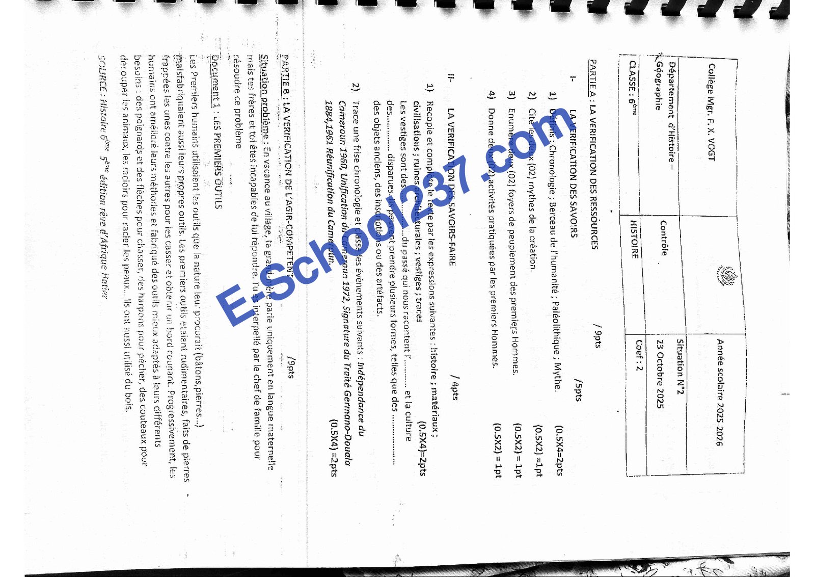 Histoire_6e_Vogt_Controle_20-11-2025_E-School237