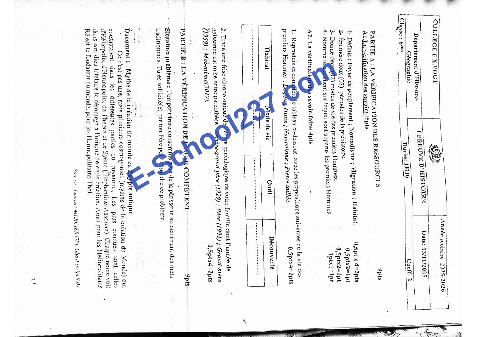 Histoire_6e_Vogt_Epreuve_13-11-2025_E-School237